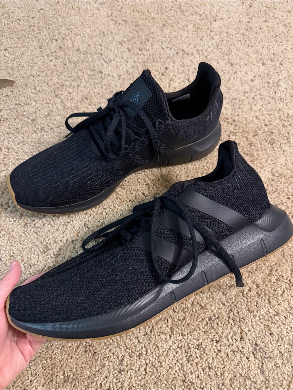Men's adidas swift run sneakers size 14 black
